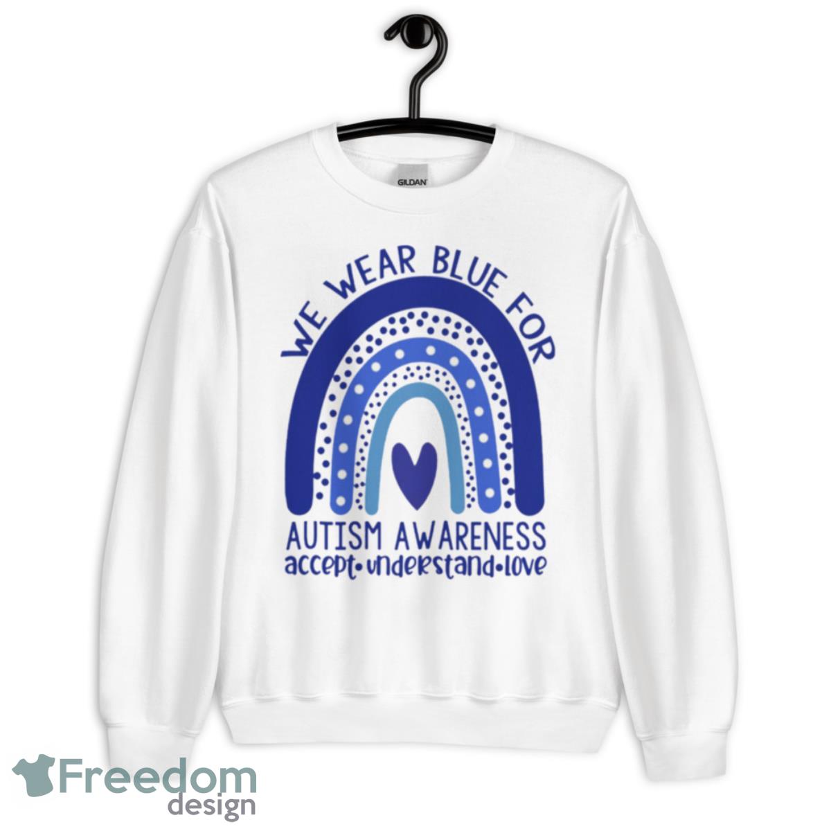 We Wear Blue For Autism Awareness Trendy Shirt - Unisex Heavy Blend Crewneck Sweatshirt