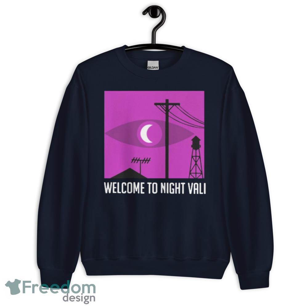 Welcome to night vale pink logo T shirt - Unisex Crewneck Sweatshirt-1 Welcome to night vale pink logo T shirt - Unisex Crewneck Sweatshirt-1