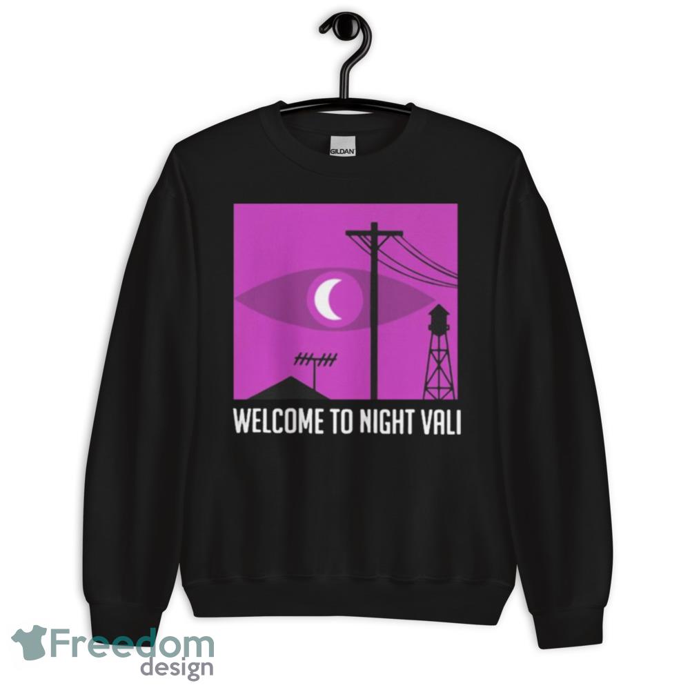 Welcome to night vale pink logo T shirt - Unisex Crewneck Sweatshirt Welcome to night vale pink logo T shirt - Unisex Crewneck Sweatshirt