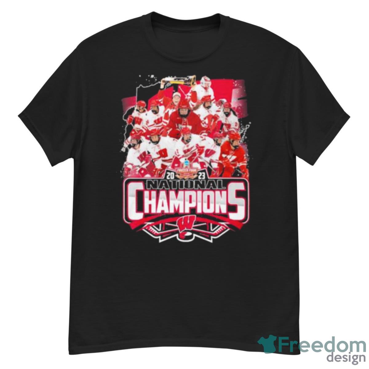 Wisconsin Women’s Hockey Team 2023 Frozen Four National Champions Shirt - G500 Men’s Classic T-Shirt