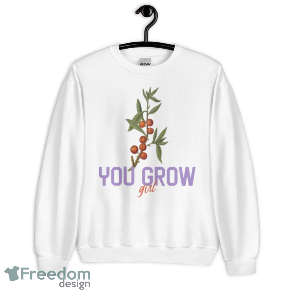 You Grow Girl Vintage Botanicals Shirt - Unisex Heavy Blend Crewneck Sweatshirt