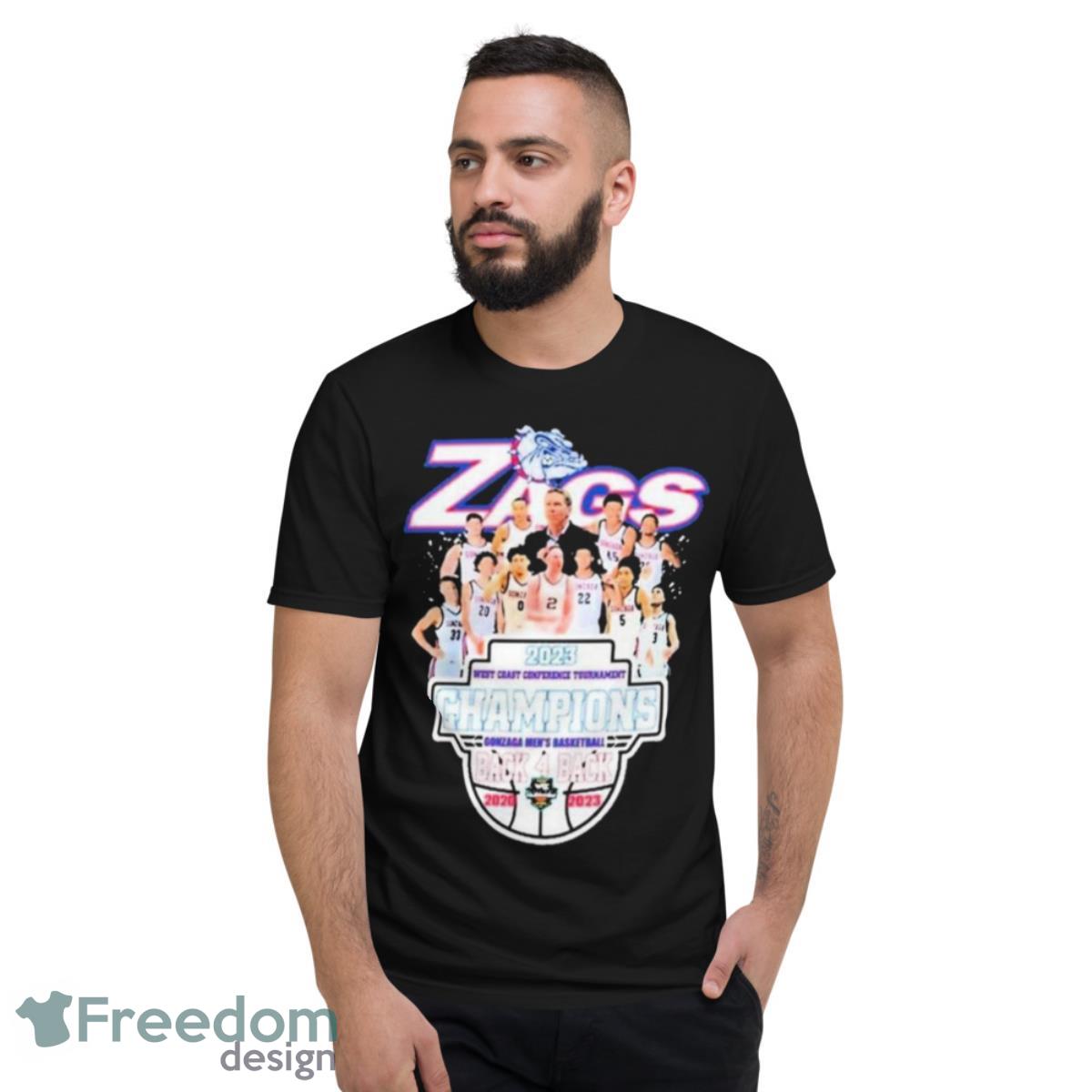 Zags 2023 West Coast Conference Tournament Champions Gonzaga Shirt - Short Sleeve T-Shirt