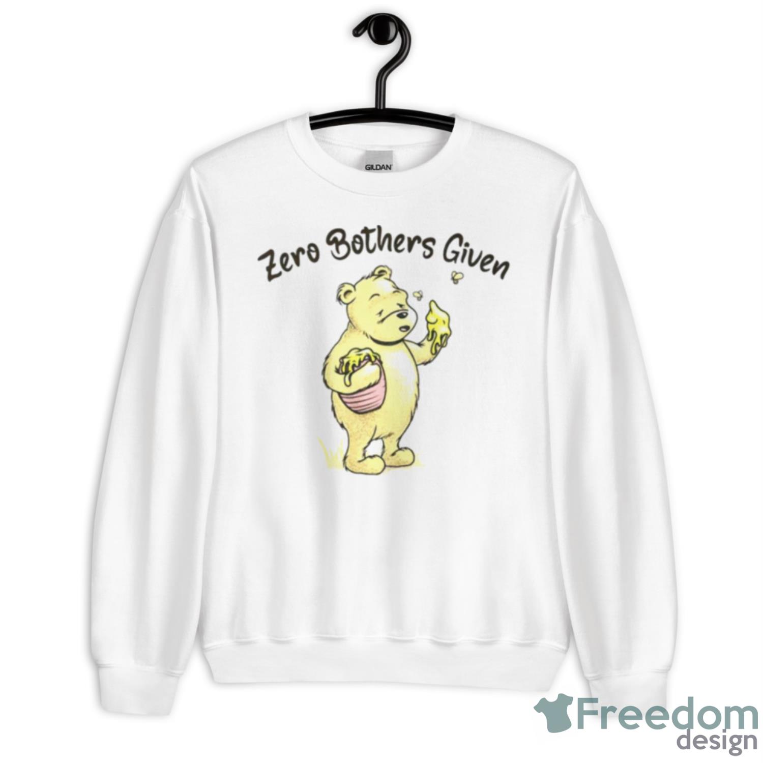 Zero Bothers Given Pooh Shirt - Unisex Heavy Blend Crewneck Sweatshirt