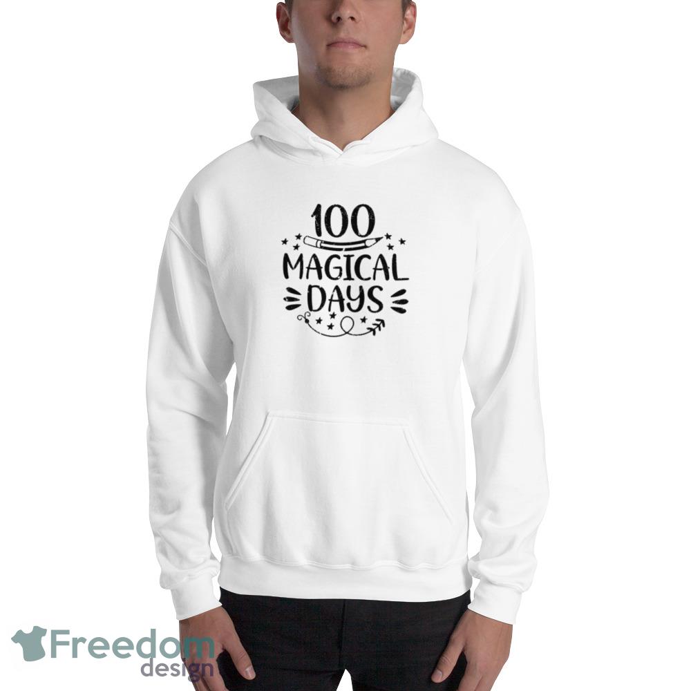 100 Days of School 100 Days Brighter Gift white design new funny T shirts - 18500 Unisex Heavy Blend Hooded Sweatshirt