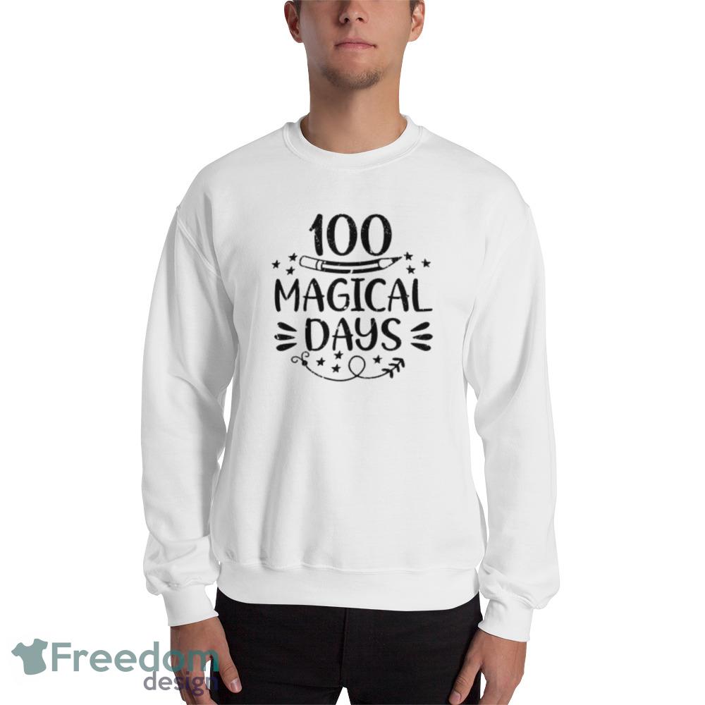 100 Days of School 100 Days Brighter Gift white design new funny T shirts - 18000 Unisex Heavy Blend Crewneck Sweatshirt