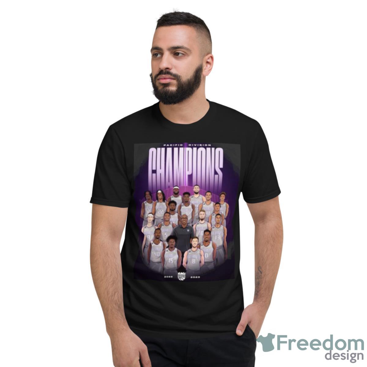 2022 23 Pacific Division Champion Sacramento Kings Shirt - Short Sleeve T-Shirt