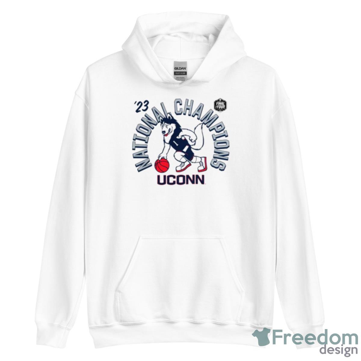 2023 National Champions Final Four UConn Huskies Basketball Shirt - Unisex Heavy Blend Hooded Sweatshirt