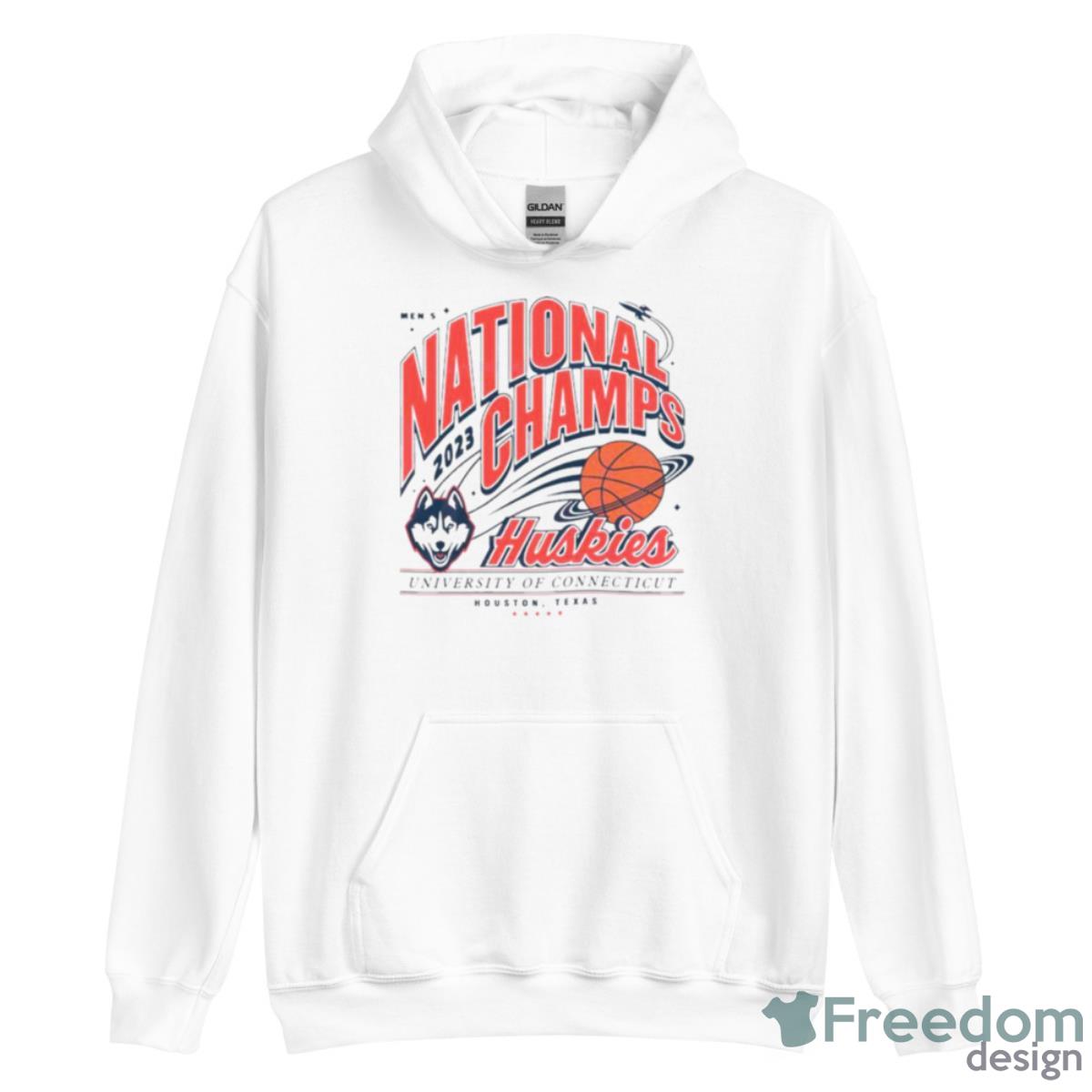 2023 National Champs Huskies University Of Connecticut Shirt - Unisex Heavy Blend Hooded Sweatshirt