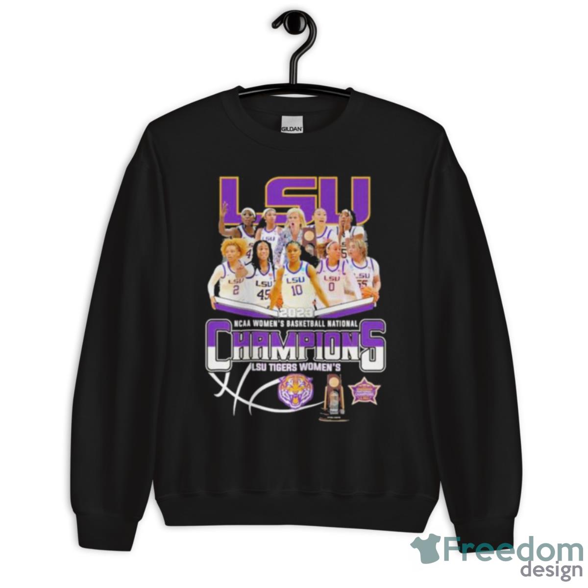 2023 NCAA Women’s Basketball National Champions LSU Tigers Women’s Shirt - Unisex Crewneck Sweatshirt