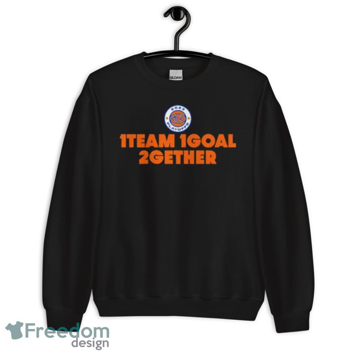 2023 New York Knicks Playoffs 1team 1 Goal 2gether Shirt - Unisex Crewneck Sweatshirt