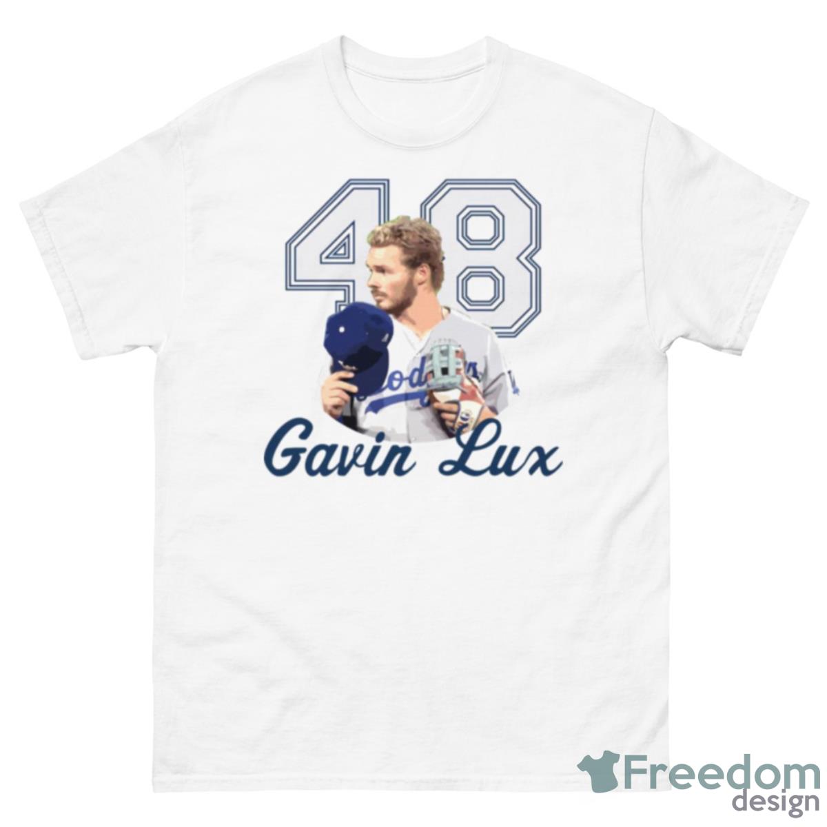 48 Gavin Lux Baseball Shirt - 500 Men’s Classic Tee Gildan