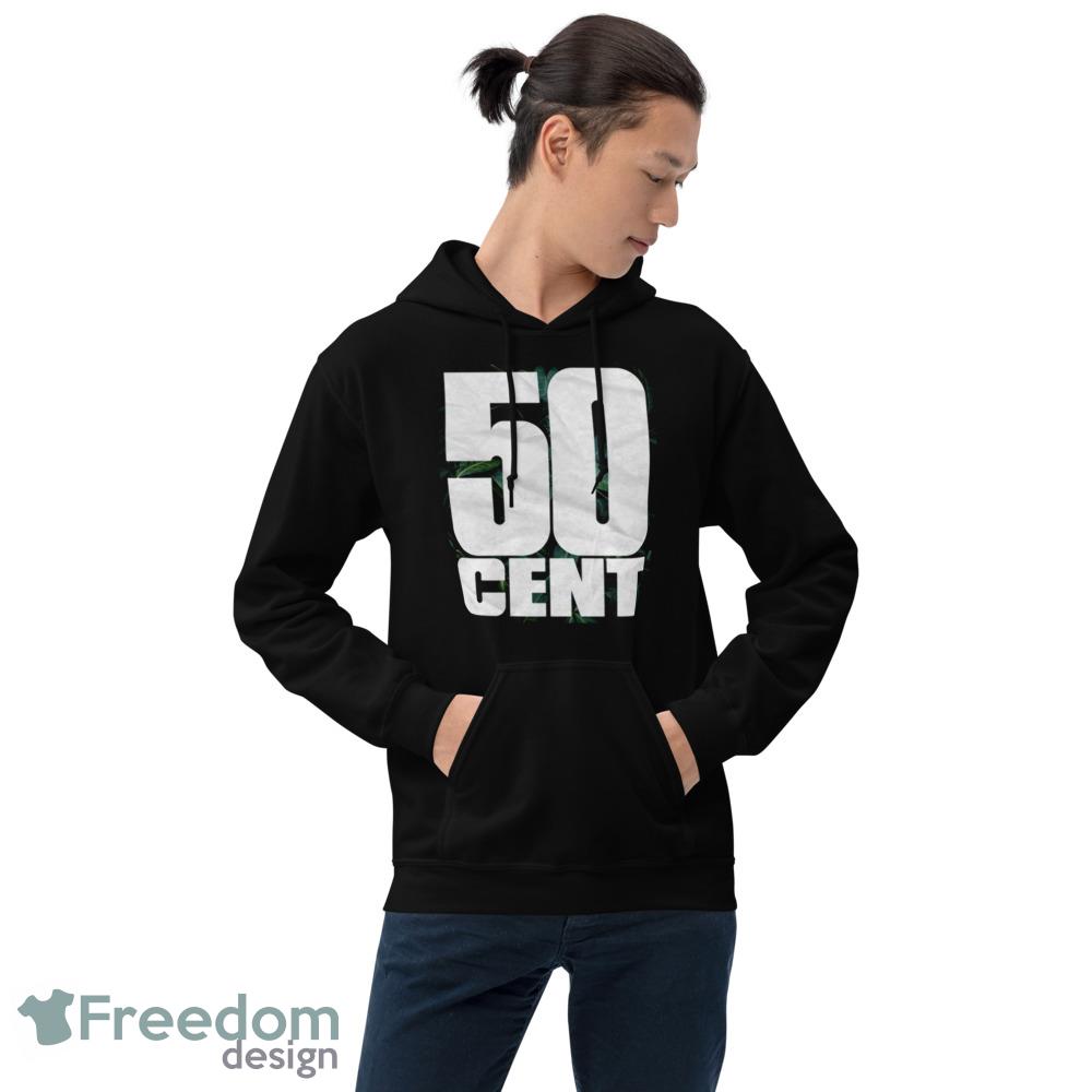 #50 50 Cent Rapper Logo Graphics Black T shirts For Men And Women - 18500 Unisex Heavy Blend Hooded Sweatshirt