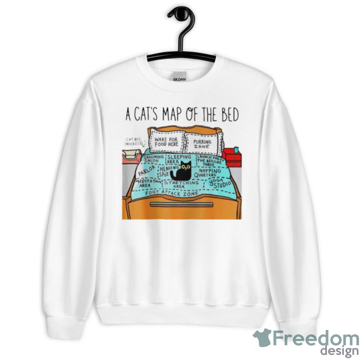 A Cat’s Map Of The Bed Shirt - Unisex Heavy Blend Crewneck Sweatshirt