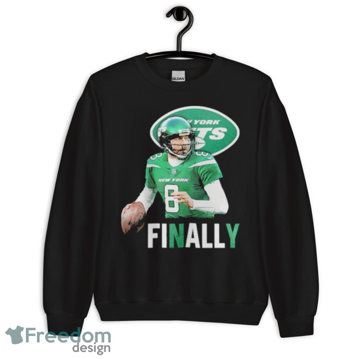 Aaron Rodgers Finally New York Jets Shirt - Unisex Crewneck Sweatshirt