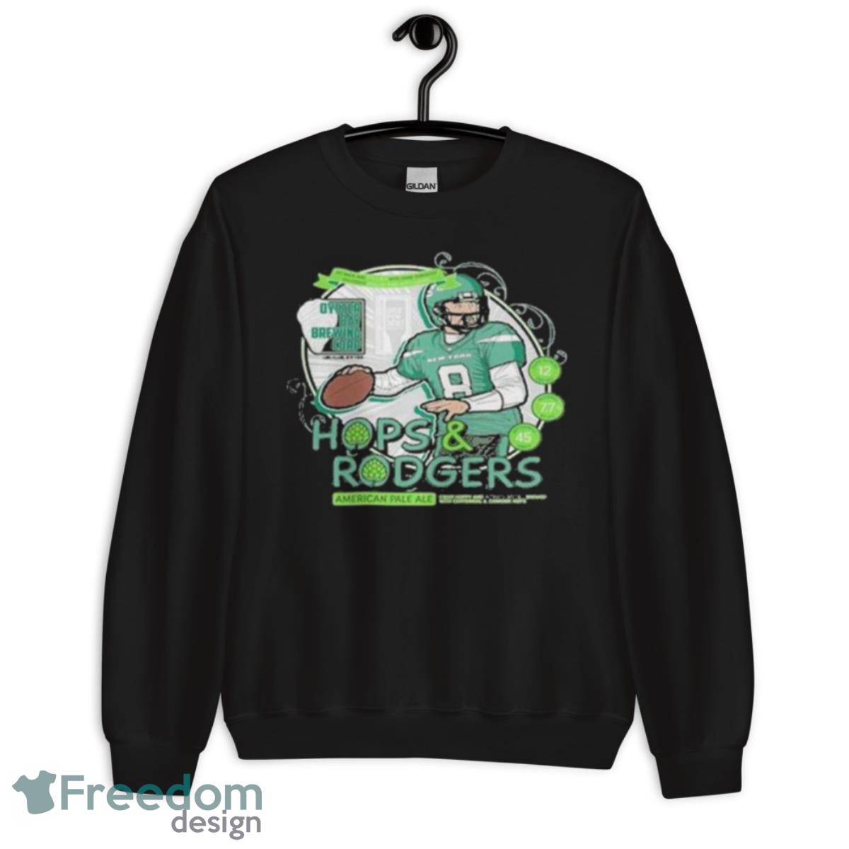 Aaron Rodgers NY Jets Fake Craft Beer Shirt - Unisex Crewneck Sweatshirt