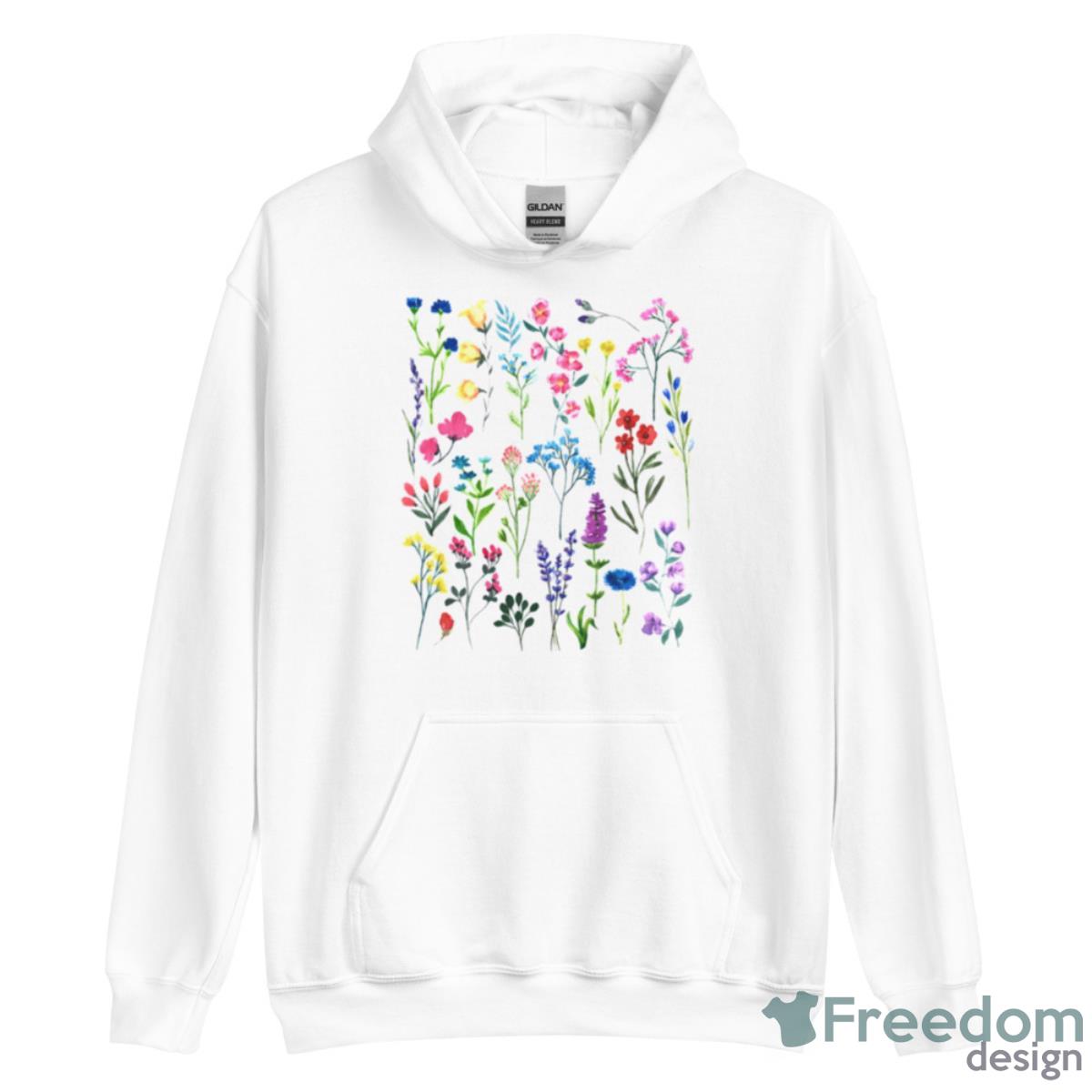 Aesthetic Beautiful Wildflowers Shirt - Unisex Heavy Blend Hooded Sweatshirt