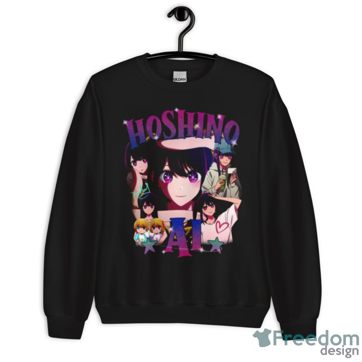 Ai Hoshino NBA Bootleg Design Oshi No Ko Shirt - Unisex Crewneck Sweatshirt