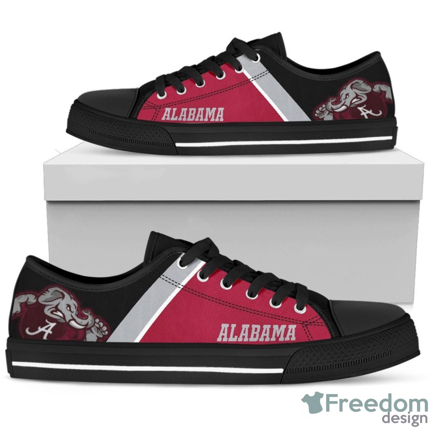 Alabama Crimson Tide Low Top Canvas Shoes For Men And Women Product Photo 1