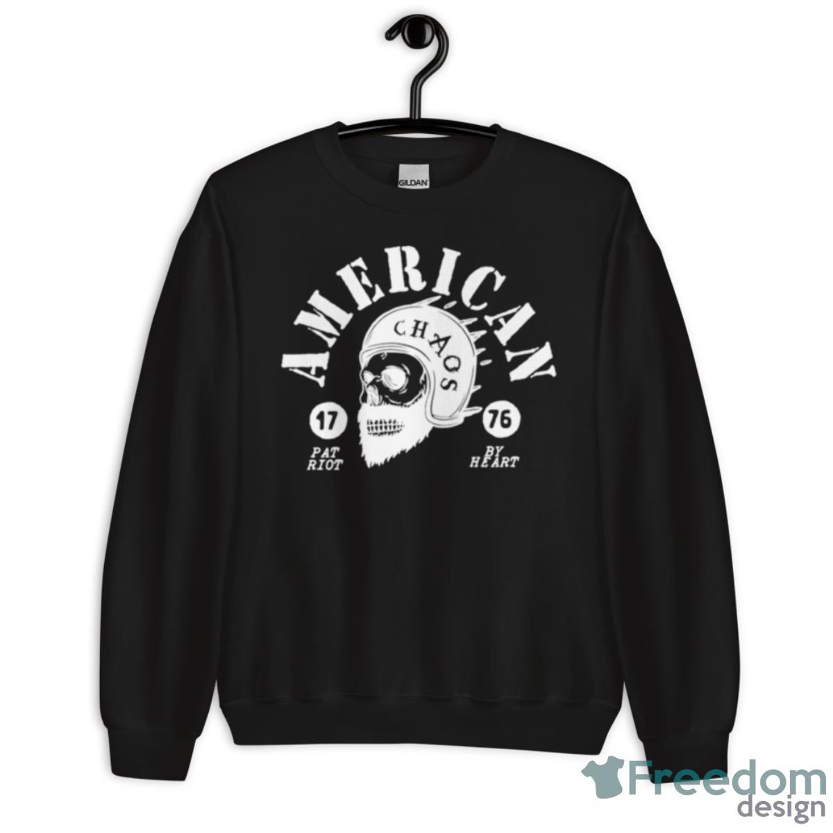 American Chaos Bearded Skull Shirt - Unisex Crewneck Sweatshirt