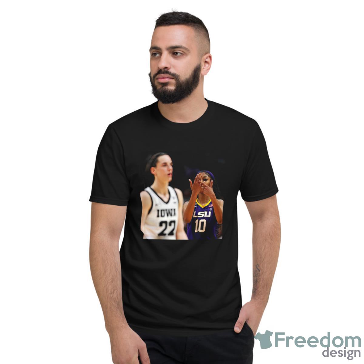 Angel Reese taunts Caitlin Clark shirt - Short Sleeve T-Shirt