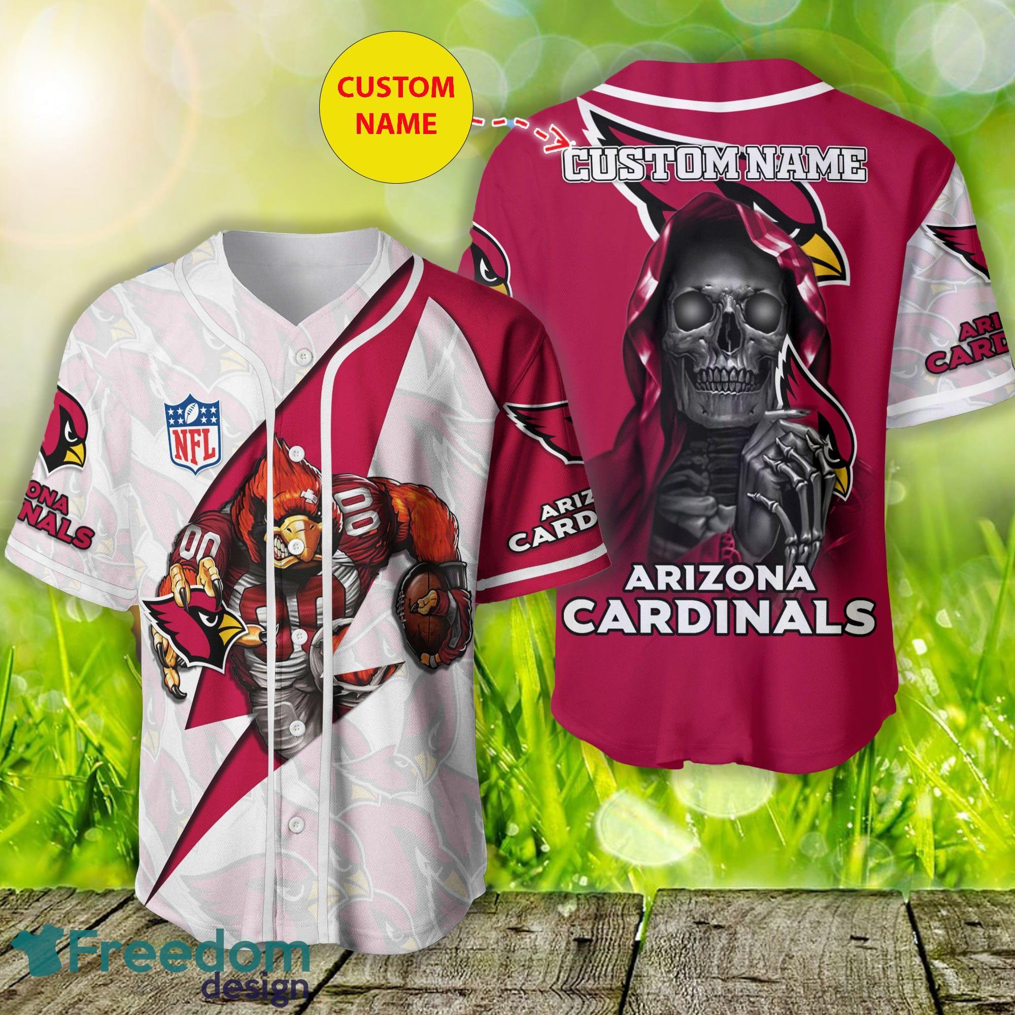 Personalized Name Arizona Cardinals NFL 3D Baseball Jersey Merch