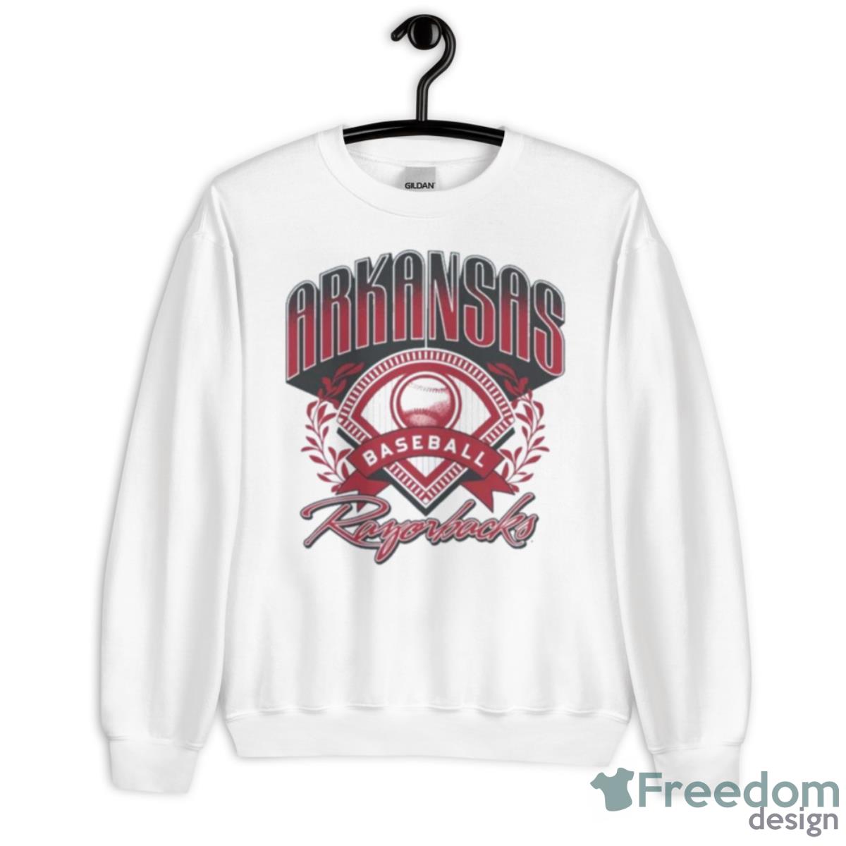 Arkansas Razorbacks Throwback Baseball 2023 Shirt - Unisex Heavy Blend Crewneck Sweatshirt