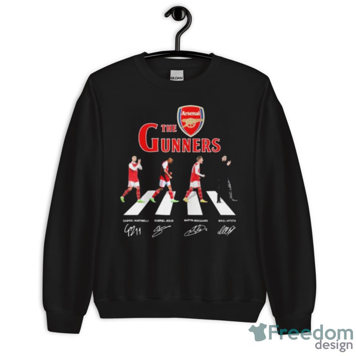 Arsenal The Gunners Abbey Road 2023 Signatures Shirt - Unisex Crewneck Sweatshirt