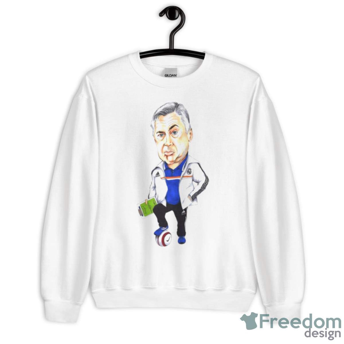 Art Carlo Ancelotti Cartoon Shirt - Unisex Heavy Blend Crewneck Sweatshirt