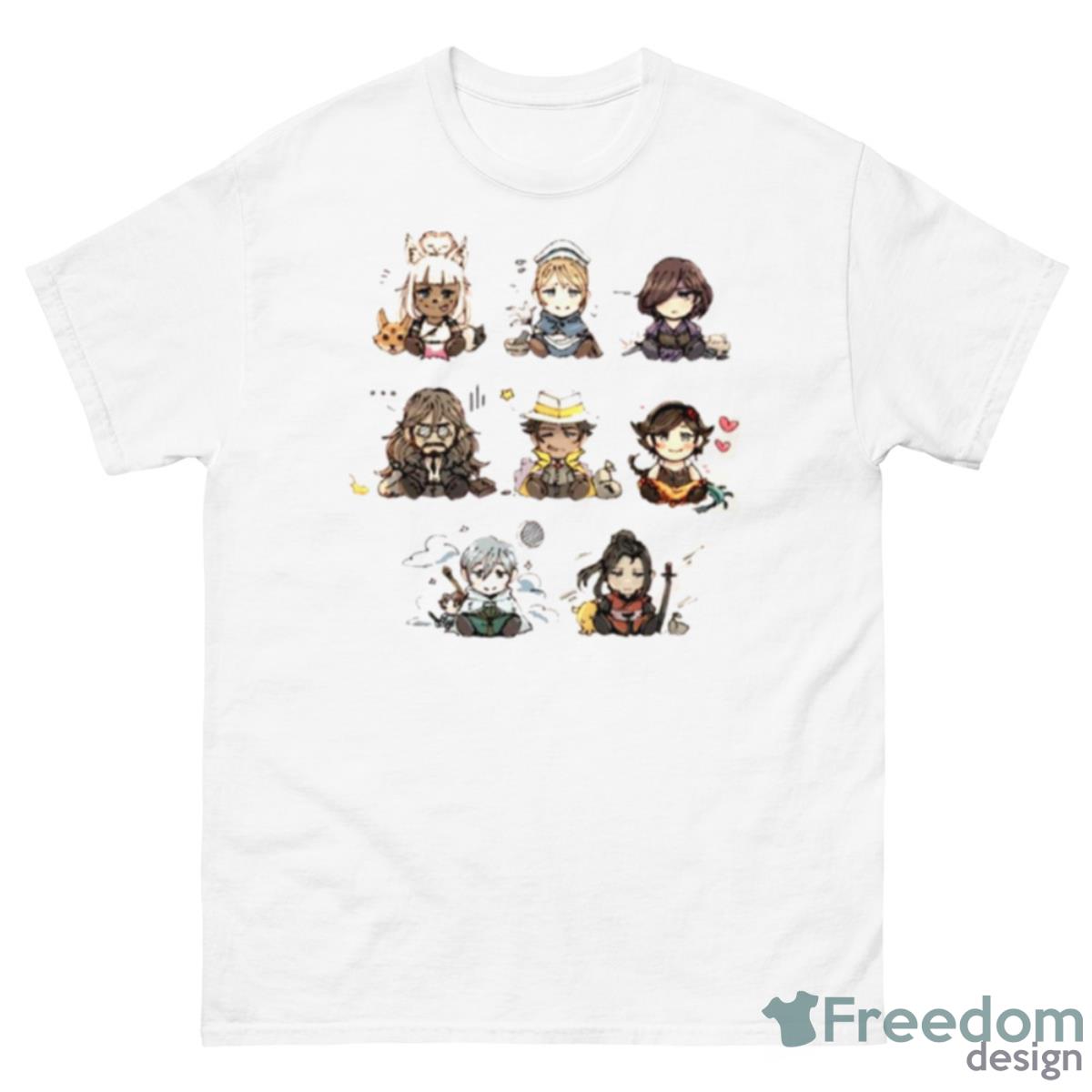 Baby Chibi Design Octopath Traveler Characters Shirt - 500 Men’s Classic Tee Gildan