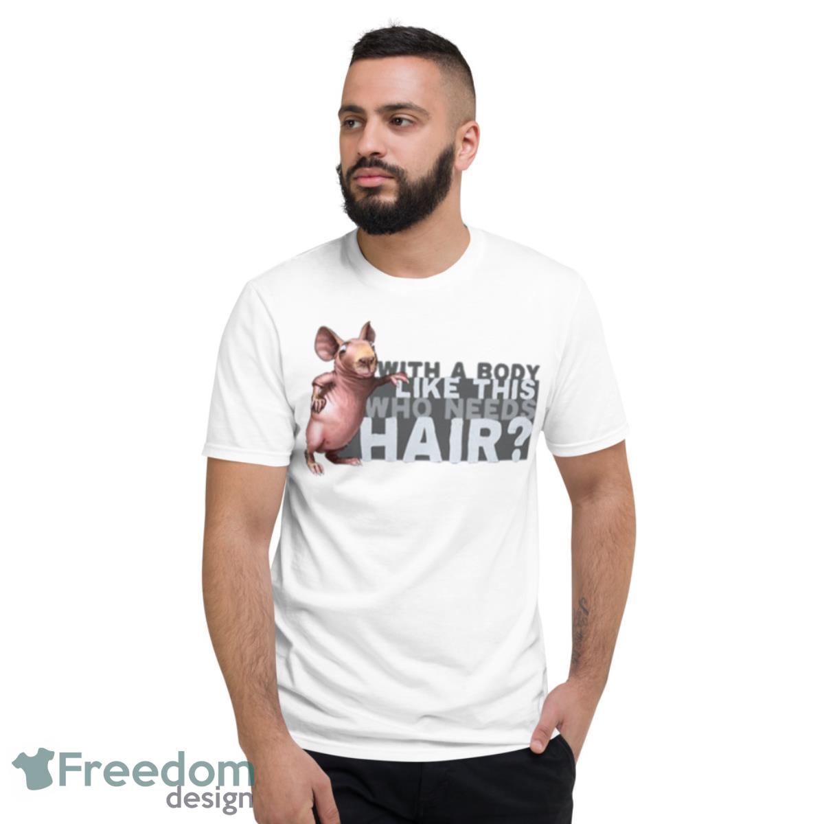 Bald Bald Head Irony Funny Funny Saying Graphic Shirt - Short Sleeve T-Shirt