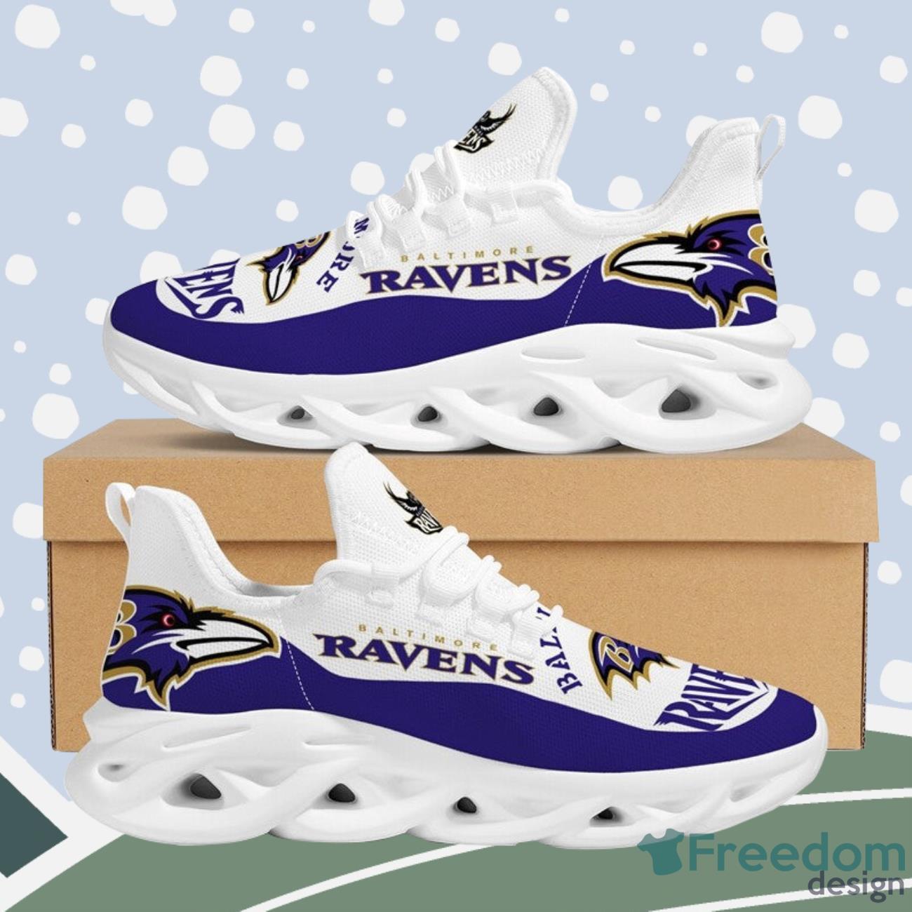 Baltimore Ravens NFL Max Soul Running Shoes For Fan Product Photo 2