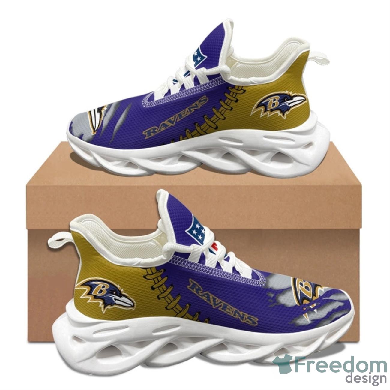 Baltimore Ravens NFL Max Soul Sneakers Running Shoes Product Photo 2