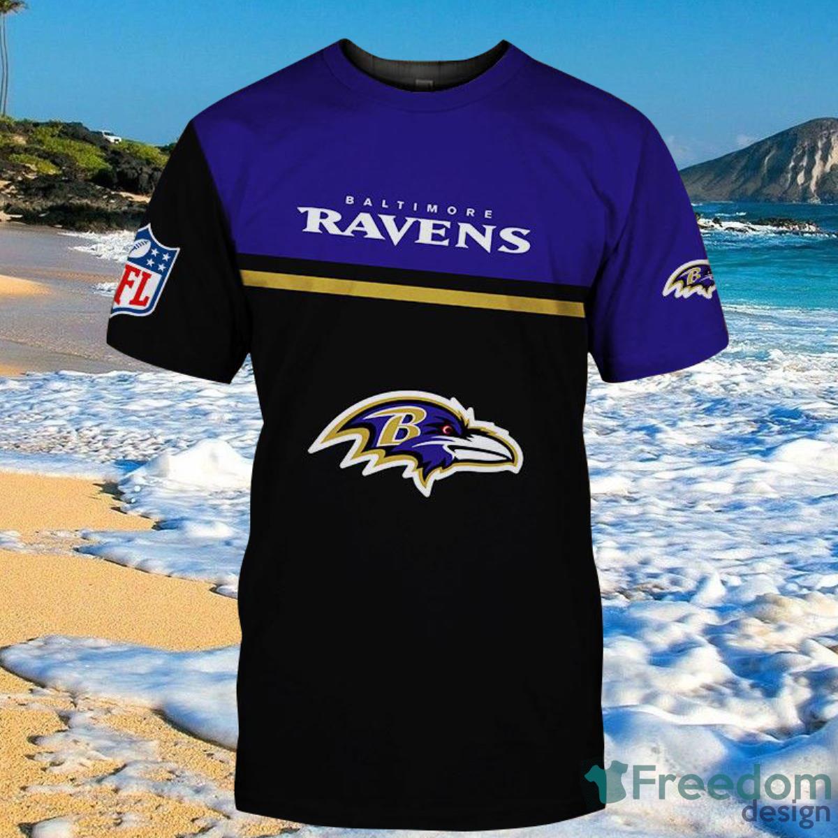 Baltimore Ravens Tee Shirts 3D Hand Skull For Men And Women Product Photo 2