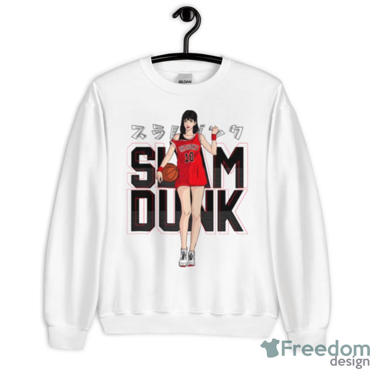 Basketball Girl Slam Dunk Girl Shirt - Unisex Heavy Blend Crewneck Sweatshirt