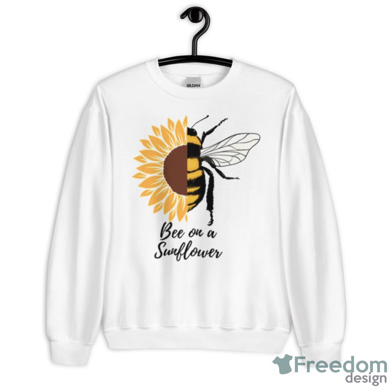 Bee On A Sunflower Quote Shirt - Unisex Heavy Blend Crewneck Sweatshirt