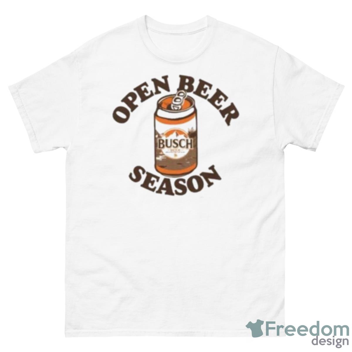 Beer Busch Beer Hunting Open Beer Season Can Military Green Shirt - 500 Men’s Classic Tee Gildan