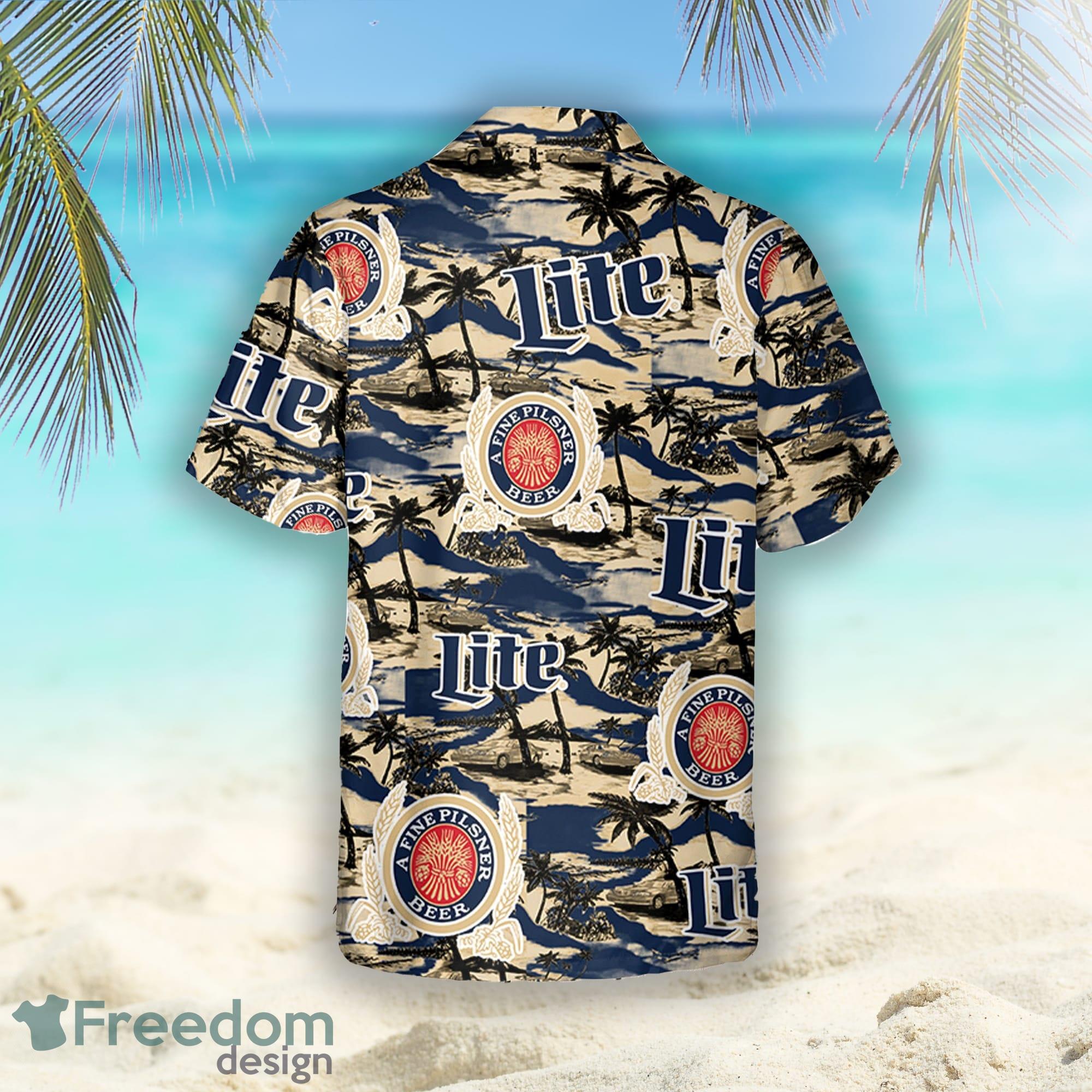 Miller High Life Hawaiian Sea Island Pattern Shirt Hawaii