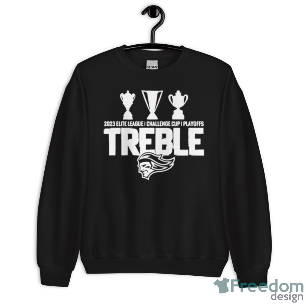 Belfast Giants Treble 2023 Elite League I Champions Shirt - Unisex Crewneck Sweatshirt