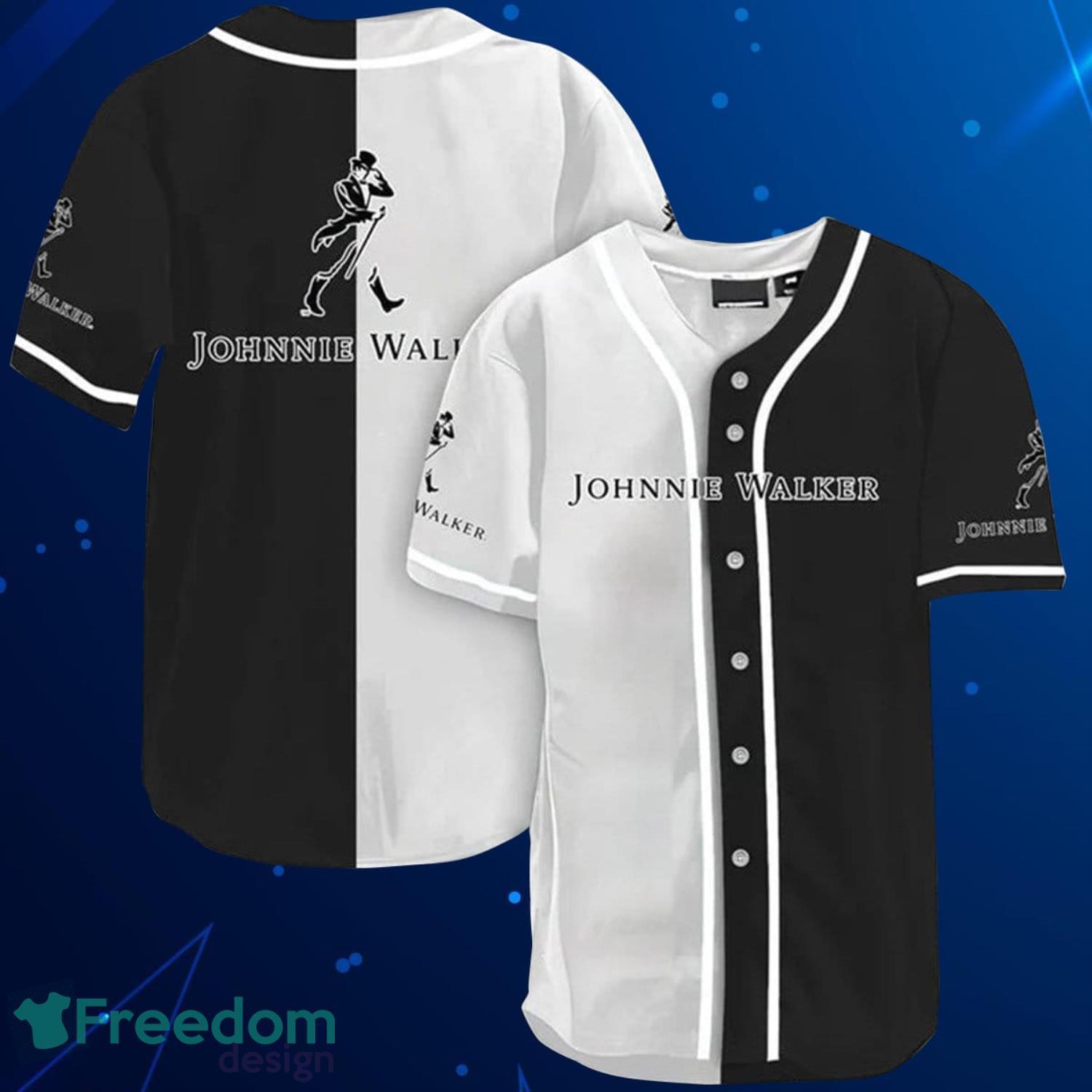 Black And Split Johnnie Walker Baseball Jersey Shirt Product Photo 1