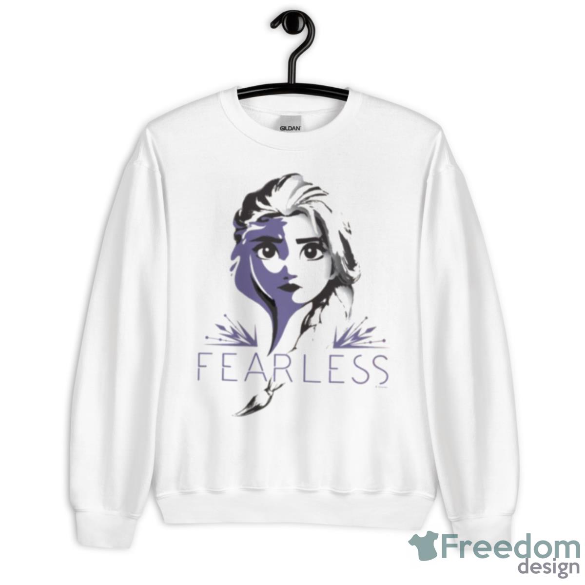 Black And White Elsa Fearless Frozen Shirt - Unisex Heavy Blend Crewneck Sweatshirt