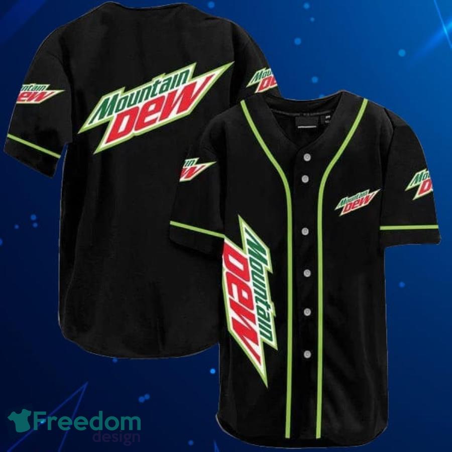 Black Mountain Dew Baseball Jersey Shirt Product Photo 1