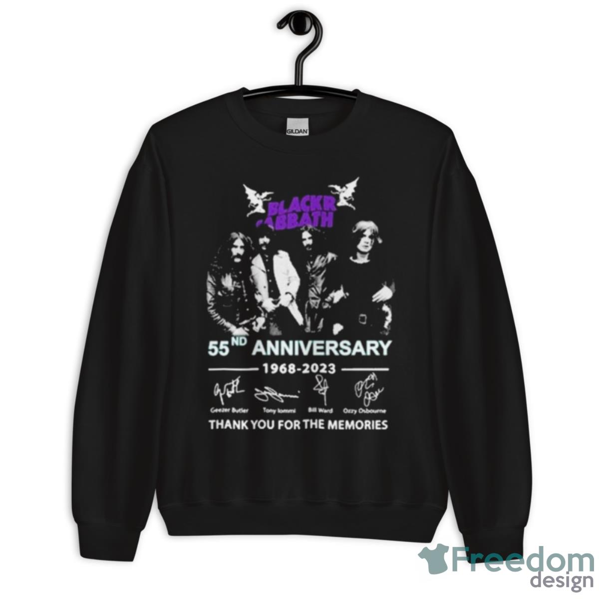 Blackr Fabbath 55 Nd Anniversary 1968 – 2023 Signature Thank You For The Memories Shirt - Unisex Crewneck Sweatshirt