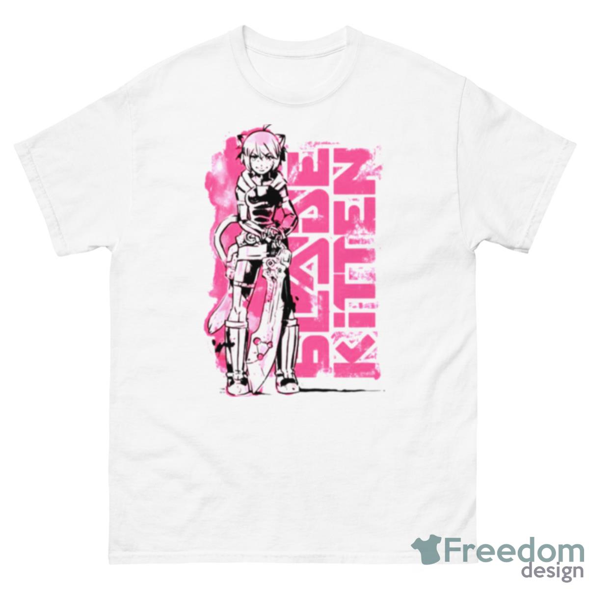 Blade Kitten Black White And Pink Shirt - 500 Men’s Classic Tee Gildan