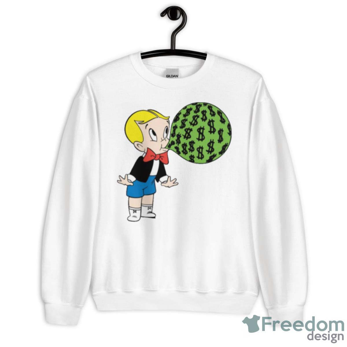 Blowing Bubble Color Richie Rich Shirt - Unisex Heavy Blend Crewneck Sweatshirt