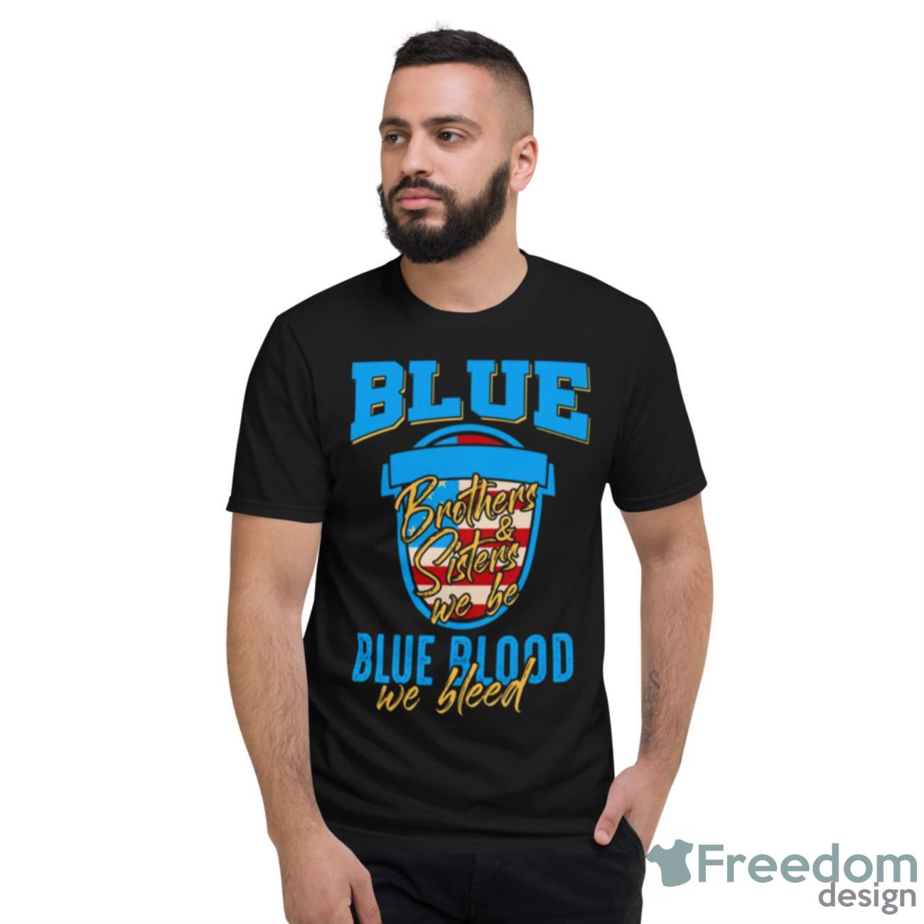 Blue Blood We Bleed Police Officers Design Shirt - Short Sleeve T-Shirt