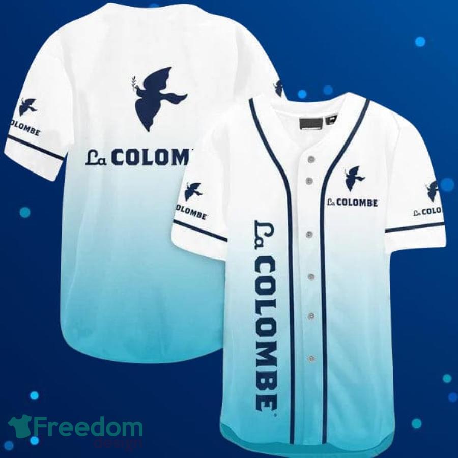 Blue La Colombe Baseball Jersey For Men And Women Product Photo 1