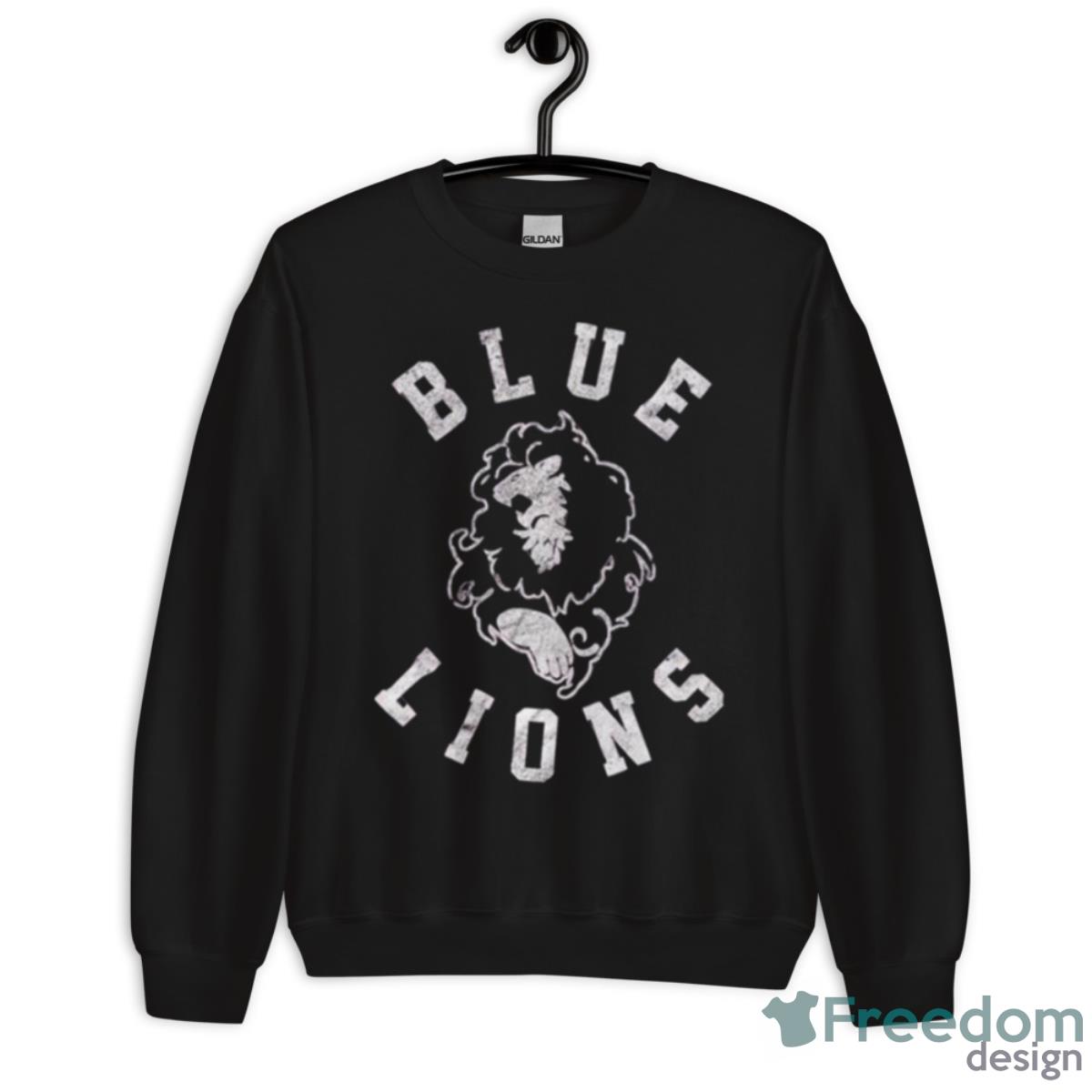 Blue Lions Retro Style Fire Emblem Three Houses Shirt - Unisex Crewneck Sweatshirt