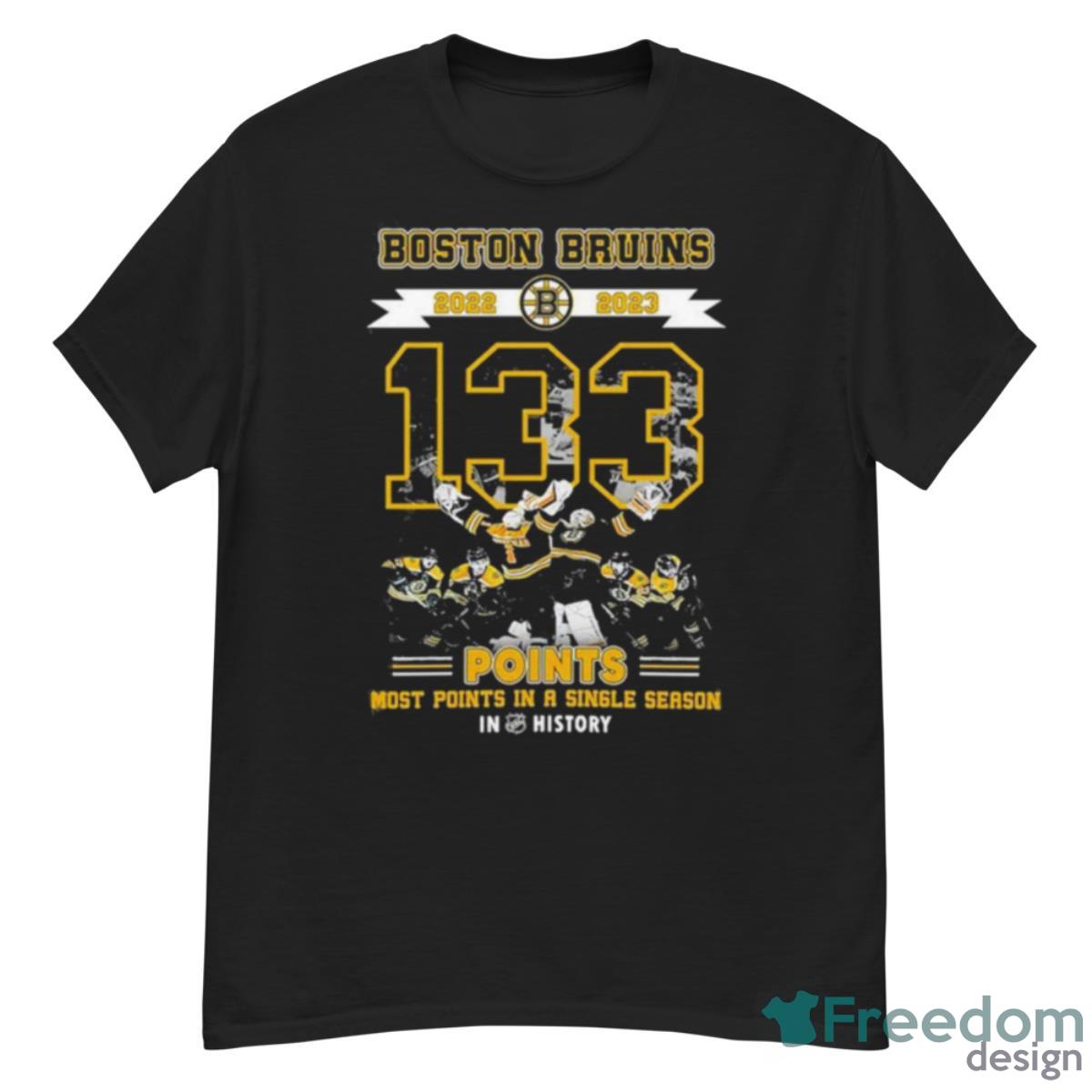 Boston Bruins 2022 2023 133 Points Tied Most Points In A Single Season Shirt - G500 Men’s Classic T-Shirt