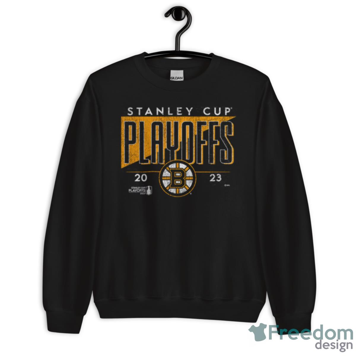 Boston Bruins 2023 Playoffs Crease Tee Shirt - Unisex Crewneck Sweatshirt