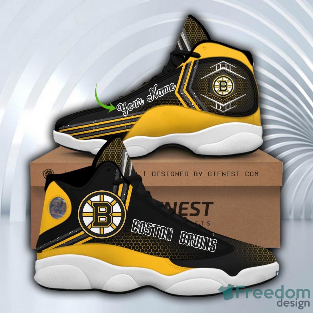 Boston Bruins Air Jordan 13 Custom Name Personalized Shoes Retro - Boston Bruins Air Jordan 13 Custom Name Personalized Shoes_1